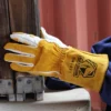 Black Stallion Cowhide MIG Glove w/ Reinforced Palm & Thumb - GM1611-WT - Image 6